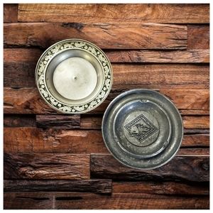 VINTAGE PEWTER ASHTRAYS (2 TOTAL)